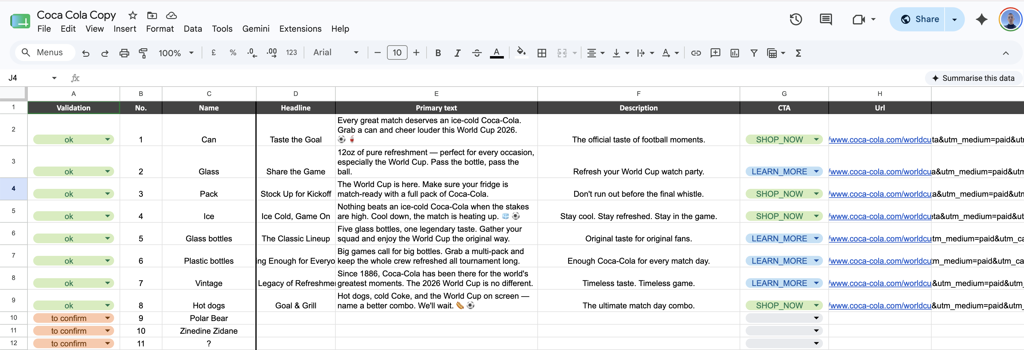 Copy Gsheet preview